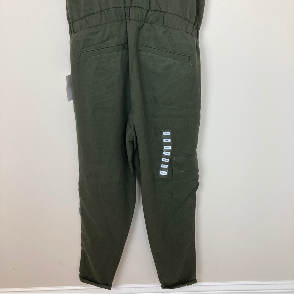 Motherhood Maternity Army Green Cargo Jumpsuit NWT - Picture 9 of 15